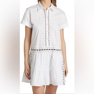 Tanya Taylor White and Black Contrast Garment